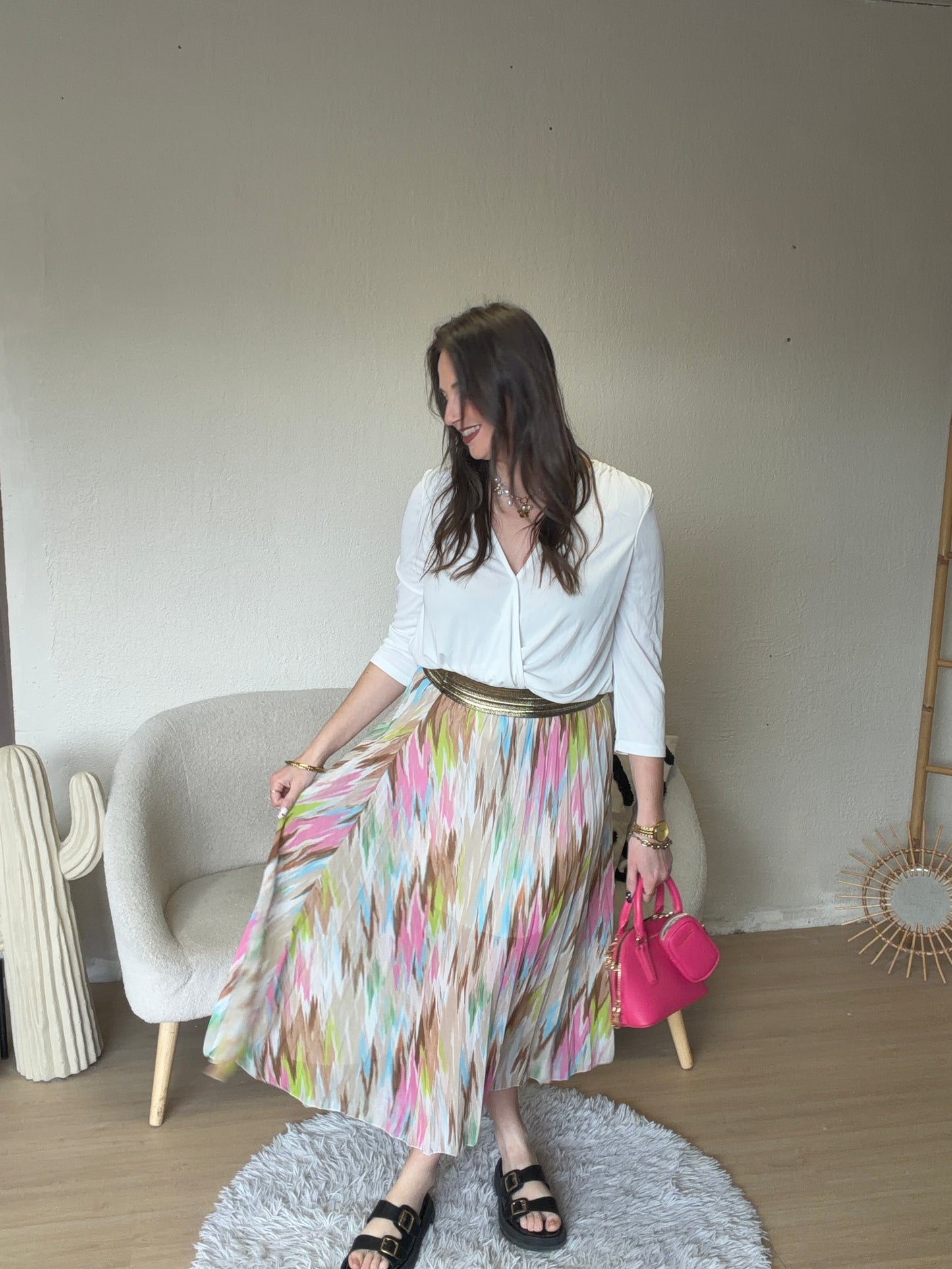 Jupe à motifs taille unique