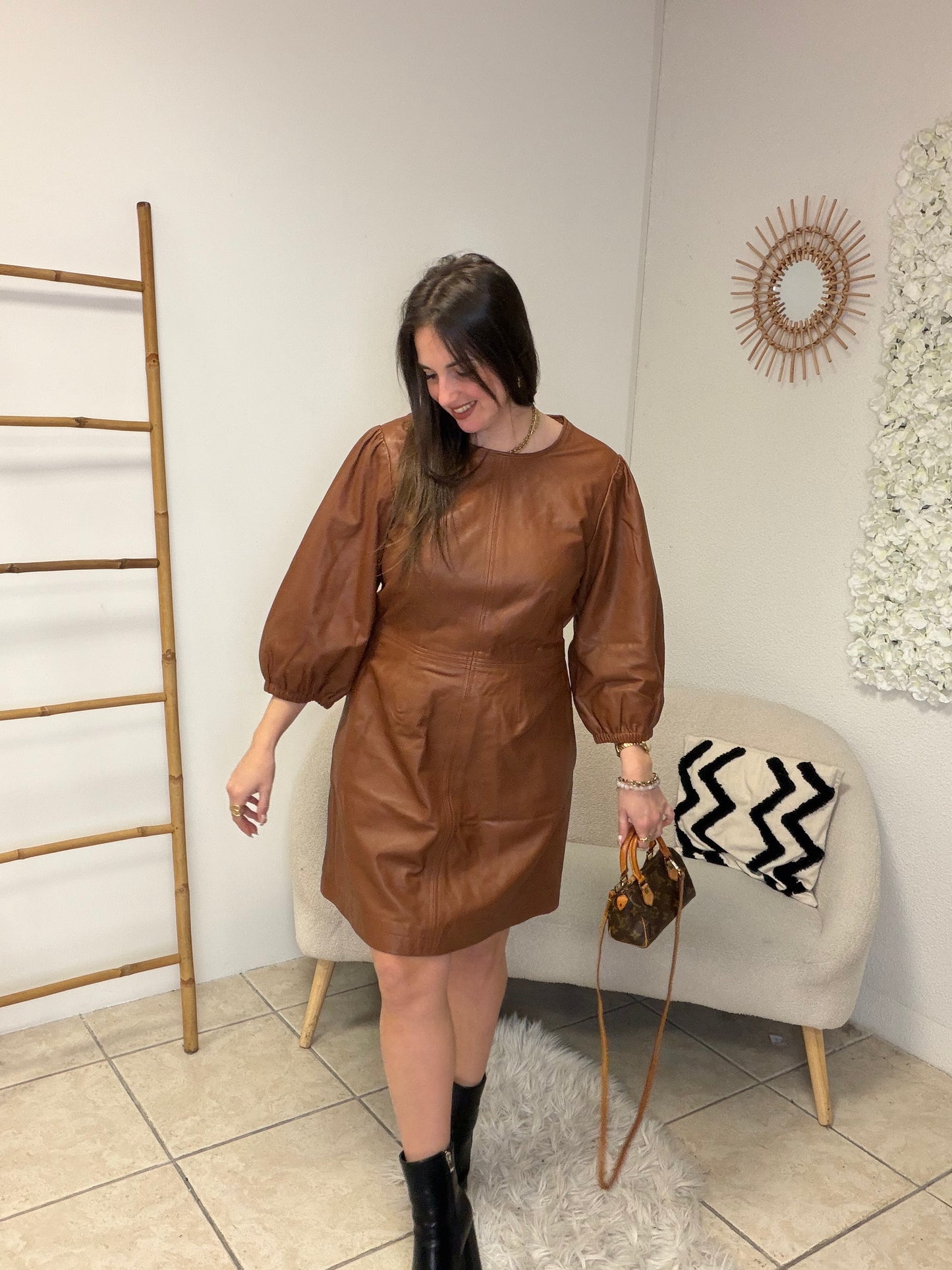 Robe simili cuir taille 40