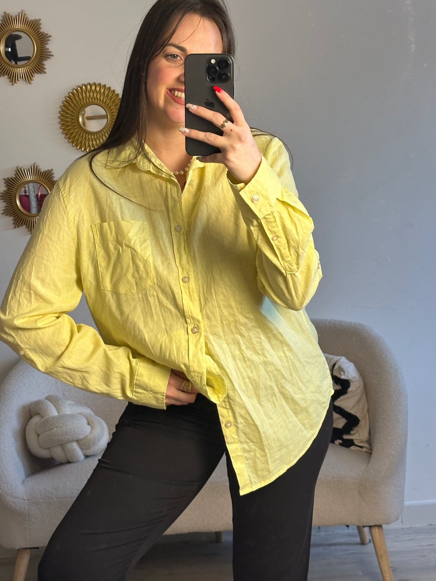 Chemise en lin La Halle taille L