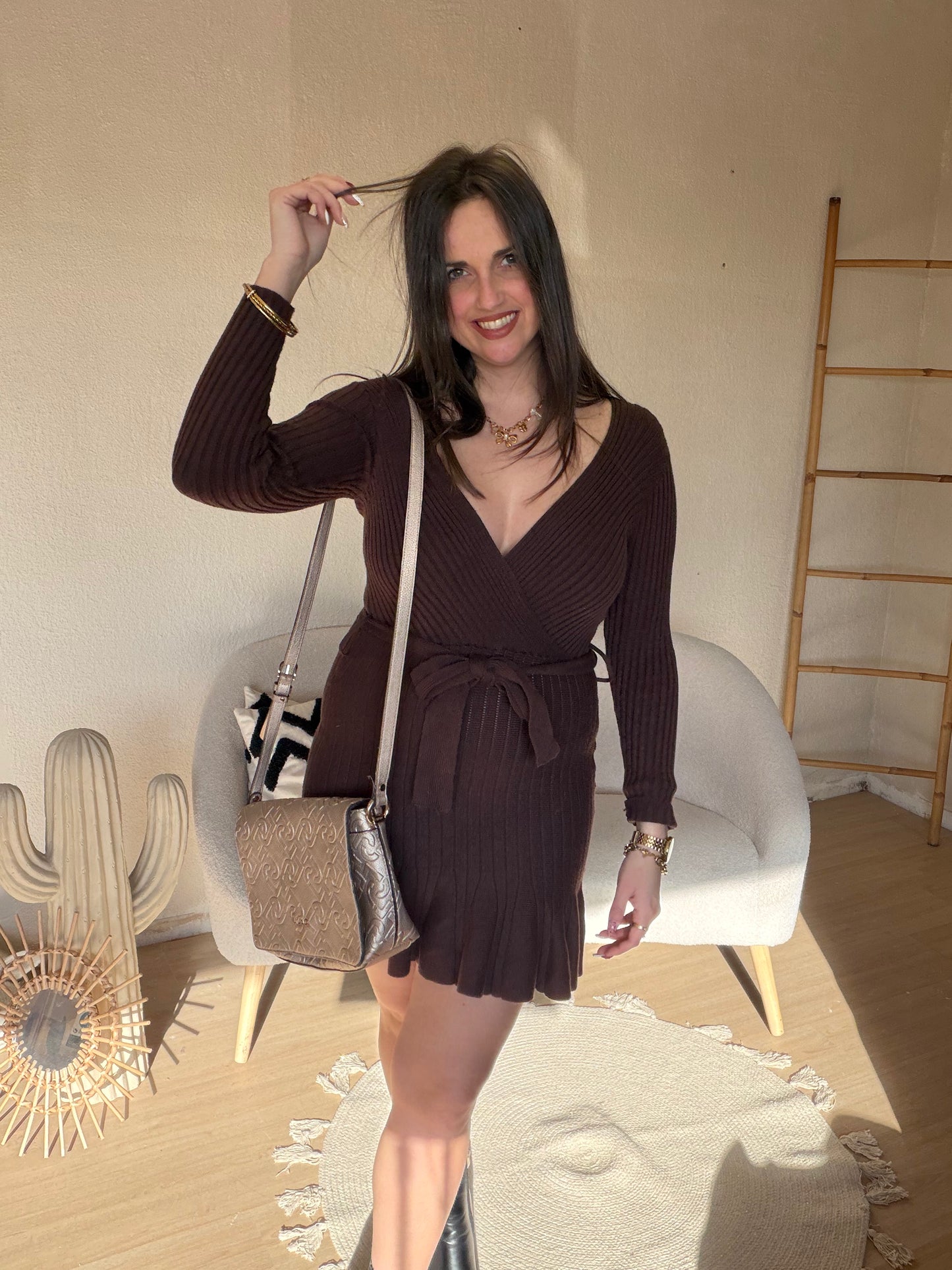 Robe marron taille S/M