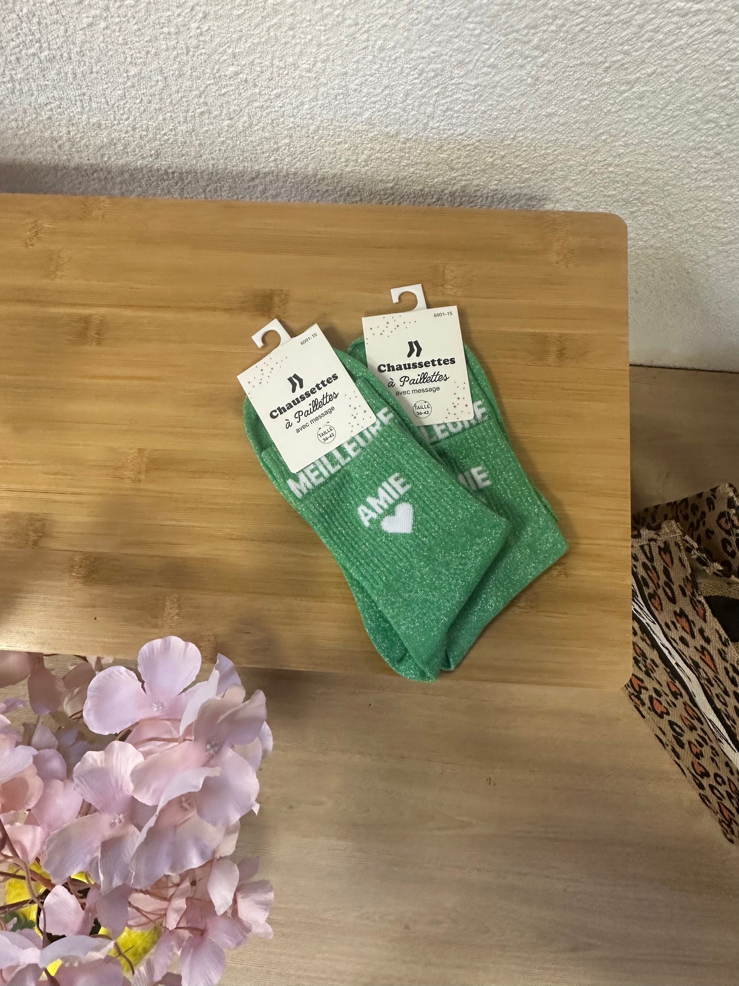 CHAUSSETTES MEILLEURE AMIE VERTE