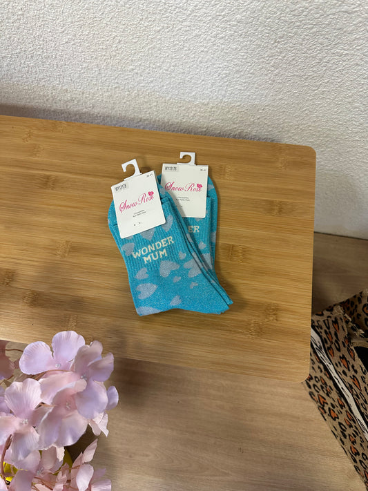 CHAUSSETTES WONDER MUM BLEU
