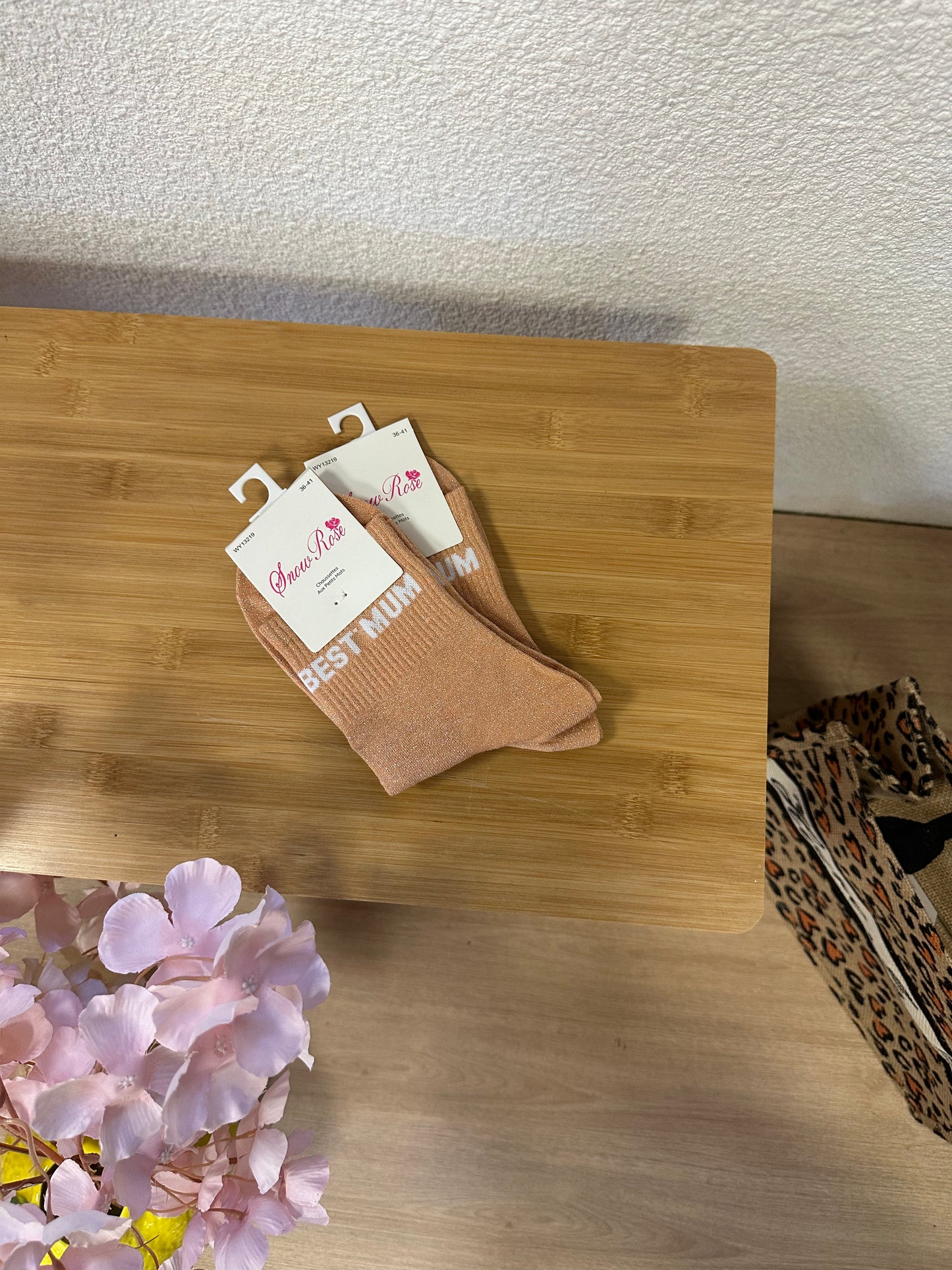 CHAUSSETTES BEST MUM ABRICOT