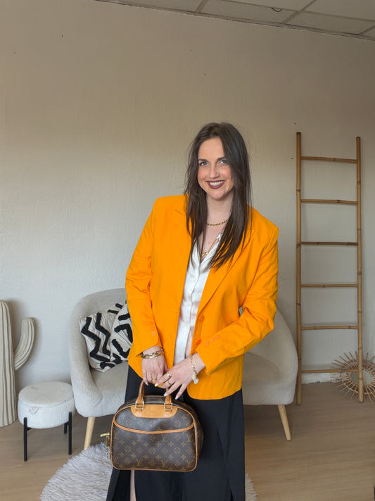 Blazer effet lin taille S