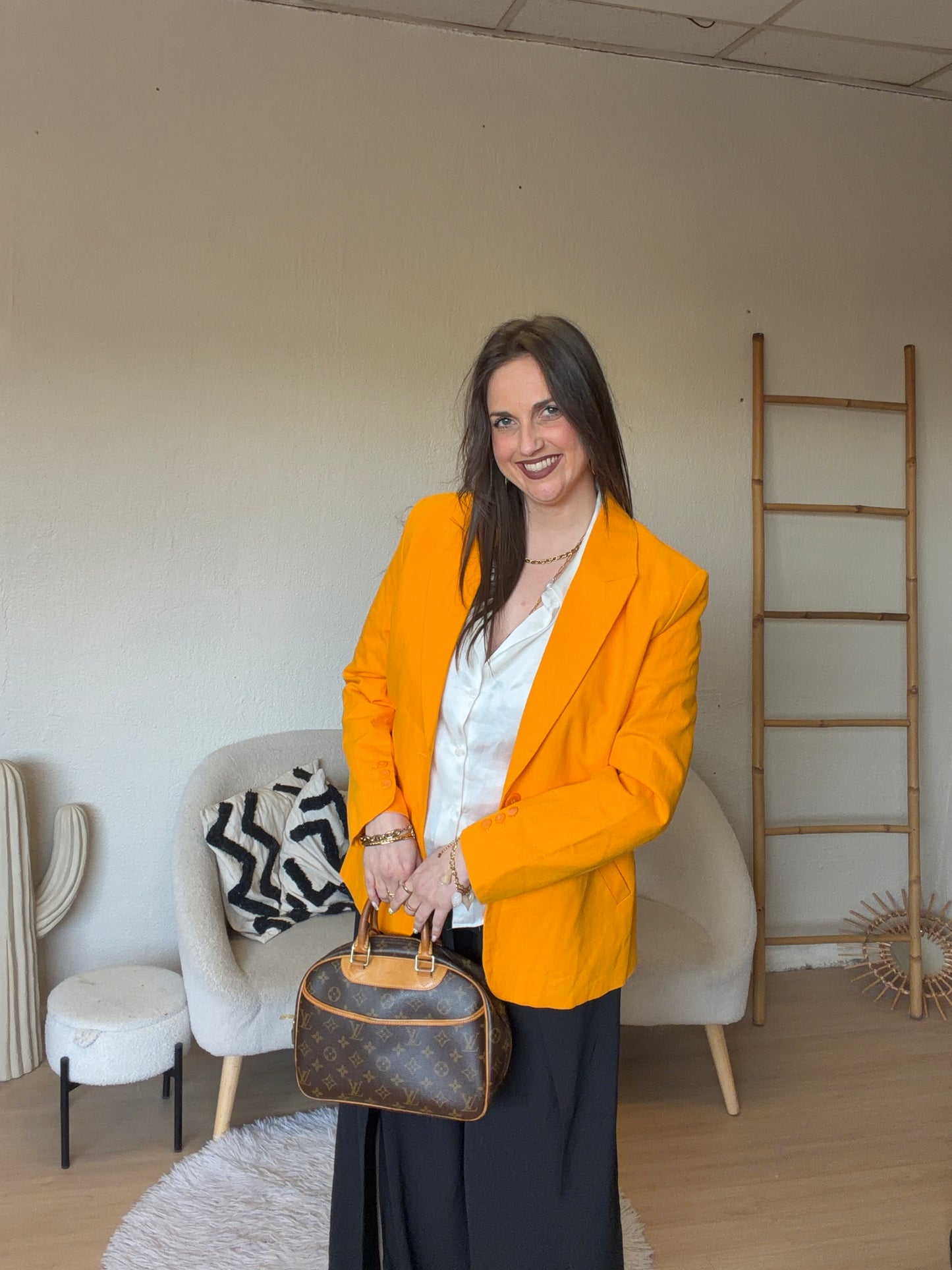 Blazer effet lin taille S