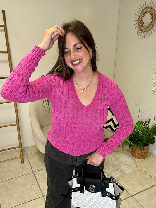Pull torsadé Ralph Lauren taille XS