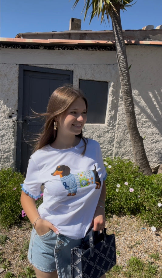 T-shirt Chien saucisse
