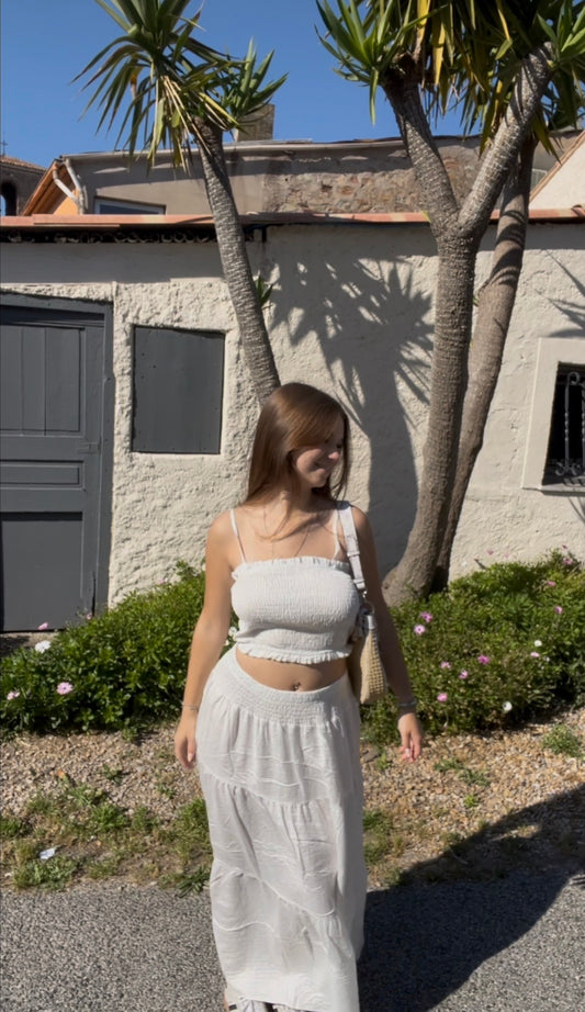 Ensemble jupe et haut Blanc XL-XXL