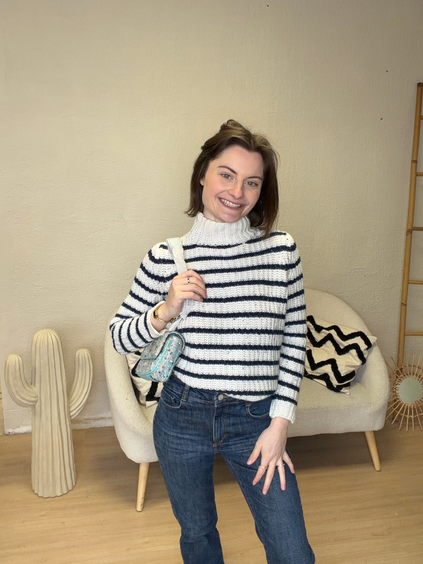 Pull marinière Zara taille S