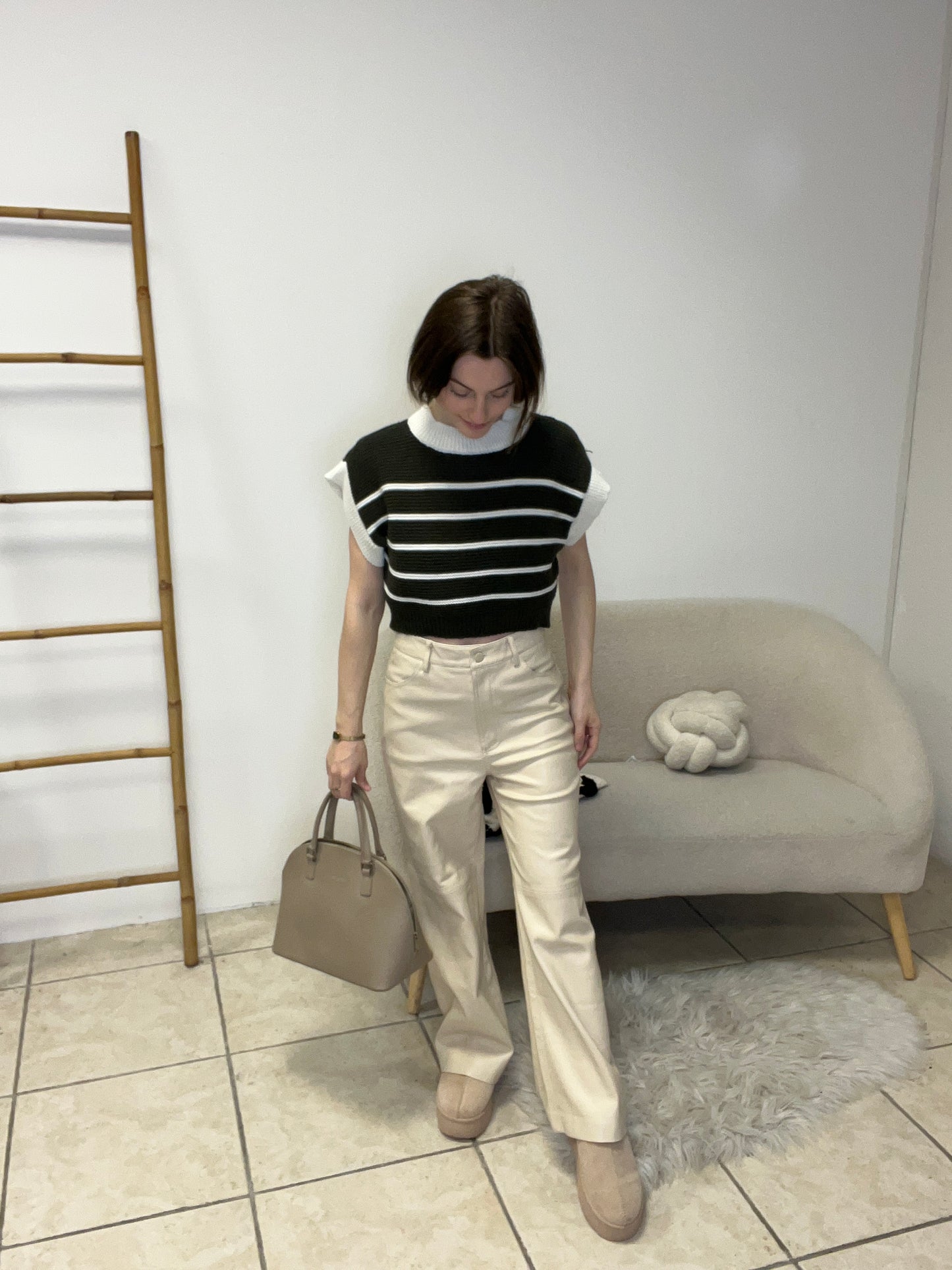 Pantalon simili cuir taille XS