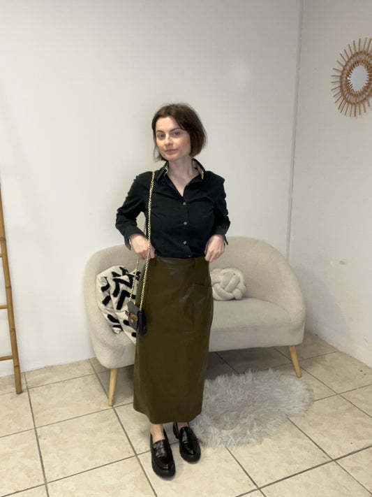 Jupe simili cuir Zara neuve taille XS