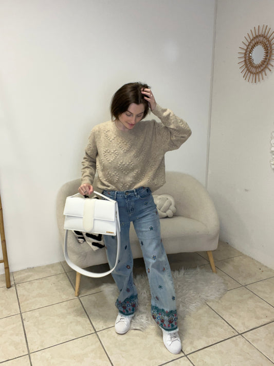 Jean fleuri taille 36